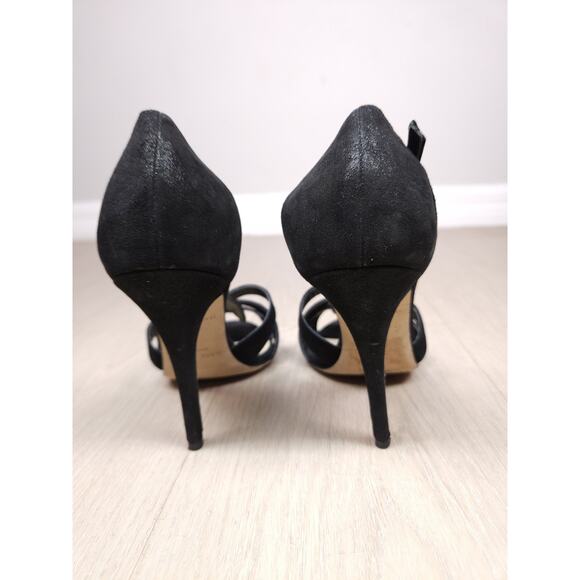 Kate Spade New York Black Suede Strappy Heels – Women’s 7.5B – Made in Italy - Picture 9 of 12